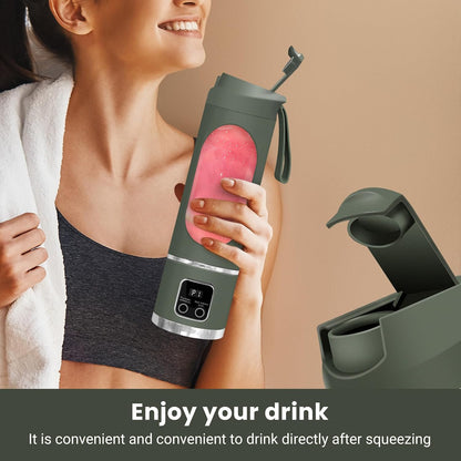 Portable Personal Blender 500ml – USB-C Rechargeable, Ice Crushing