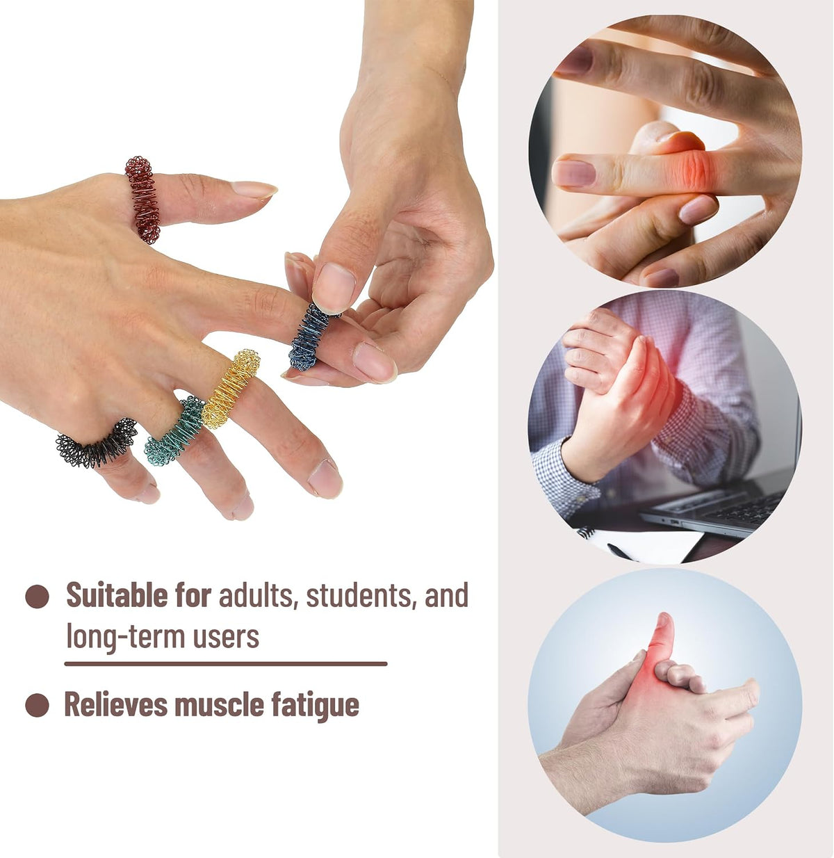 Spiky Sensory Fidget Rings – 10 Pack Stress Relief Rings
