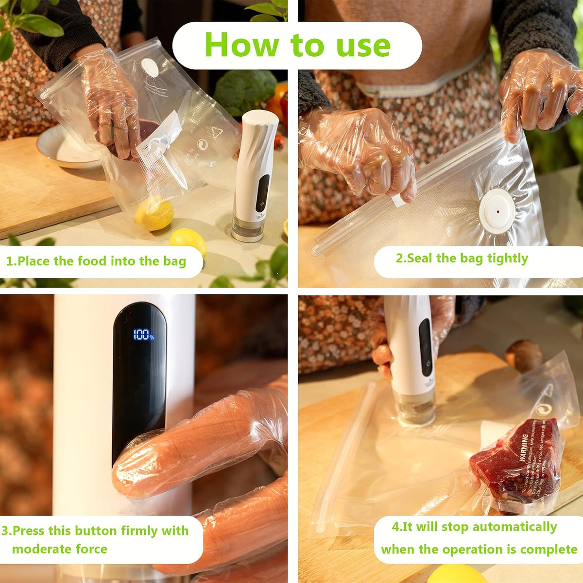 Portable Handheld Vacuum Sealer for Food Storage
